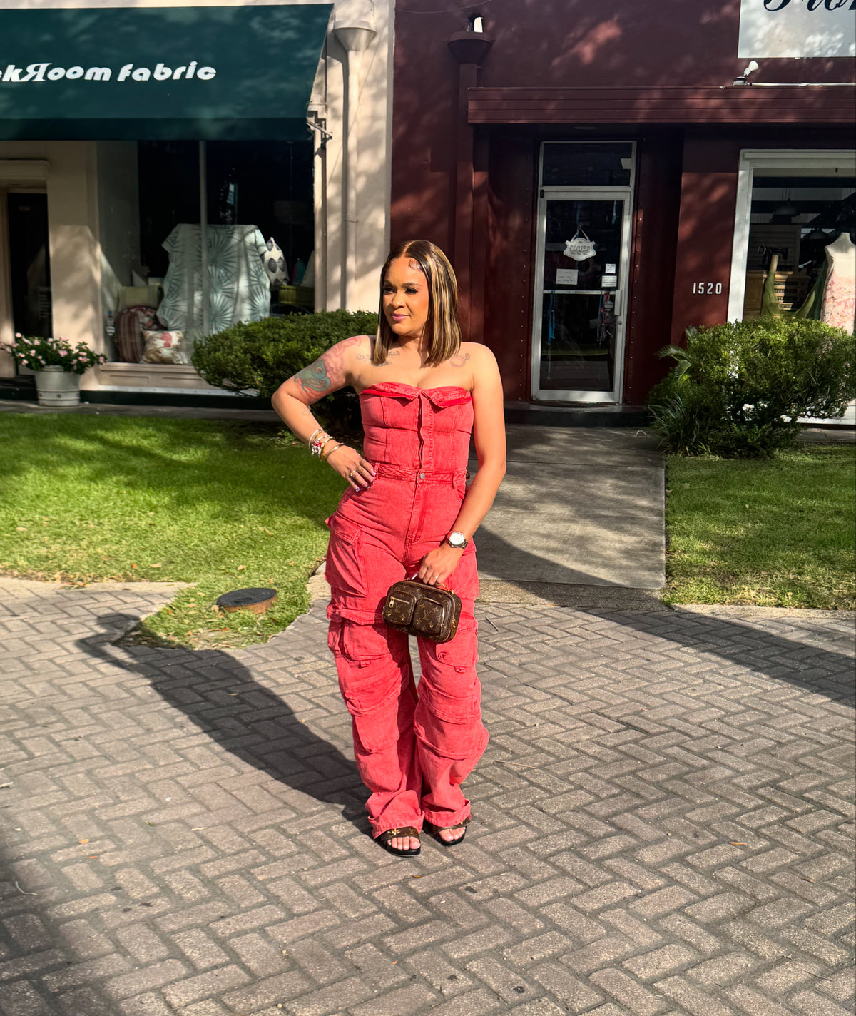 Love Is Red Jumpsuit